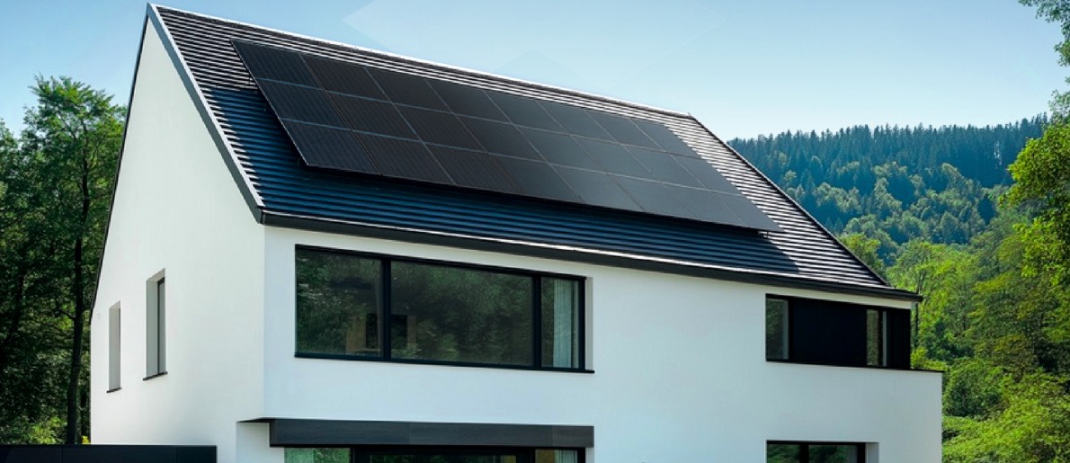 Einfamilienhaus mit Full-Black-Photovoltaikanlage von Sol-Living